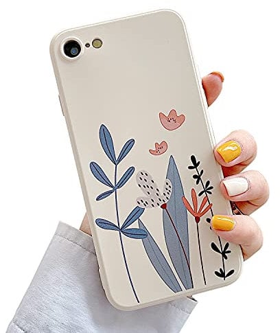 LRANKAI Compatible with iPhone 6/6s Case for Women Girls,Cute Flowers Pattern Slim Thin Soft TPU Shockproof Silicone Protective Case Cover for iPhone 6/6s- Flowers