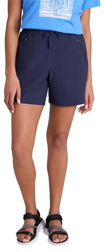 Mountain Warehouse Explorer Womens Shorts - Zipped Pockets Ladies Short Trousers, Drawcord Pants, Lightweight - Spring Summer Outdoors, Hiking Dark Blue Women's Size 16