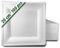 GoBeTree 100 Assiettes Jetables carrées 20 cm en Canne à Sucre Blanche, assiettes en papier jetables extra durables, Pour Camping, Pique-niques, Fêtes, Barbecues, Anniversaires