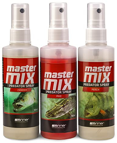 Tandem Baits Karpfen Futter Angelfutter Attraktor Master Mix Predator Spray 3-er Set 100 ml Flavour Mix
