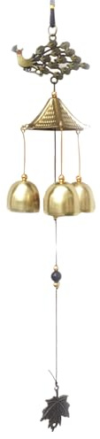 Carillons éoliens, Cloches De Carillon éolien en Métal Vintage, Ornement Chinois Feng Shui Porte-Bonheur à Suspendre pour Porte-Bonheur(Paon de Bon augure)