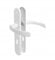 ADGO Juego de manijas de puerta para la llave de bloqueo Buntbart 72 juego de puerta izquierda derecha manija de puerta manija de puerta manija de aluminio acero galvanizado (blanco)