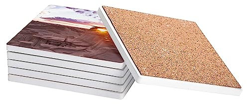 sous Verre en céramique - Formation Rocheuse du Grand Canyon dans Un Coucher de Soleil - Lot de 6 (100 x 100 mm)