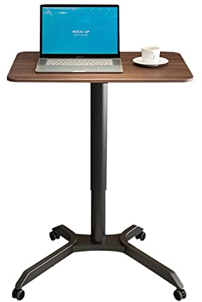 Rednerpult-Podiumsständer, ergonomischer Sitz-Steh-Laptop-Schreibtisch mit Rollen, höhenverstellbar, tragbarer Bodenständer, stabiles, Elegantes Design (C-Höhe 68) (C-Höhe 68)