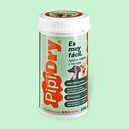 Pipi Dry 250g | Polvo Absorbente Natural | Elimina Malos Olores | La Solución Definitiva para Limpiar el Pipí de tu Mascota