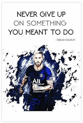 FrySky Sergio Ramos Fußballspieler-Poster, 26 Stück, Leinwand-Poster, Wandkunst, Dekor, Bild, Gemälde für Wohnzimmer, Schlafzimmer, Dekoration, ungerahmt, 20 x 30 cm