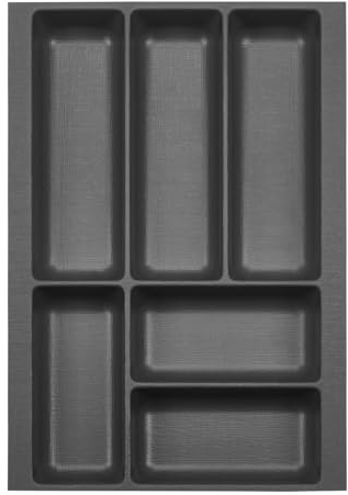 ORGA-BOX 2 Range-couverts Profondeur : 461 x Largeur : 309 mm anthracite avec structure Canvas pour tiroir Nobilia/Noblessa de 40 mm jusqu'à 07/2012