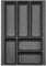 Orga-Box 2 Besteckeinsatz Tiefe: 461 x Breite: 309 mm anthrazit mit Canvas Struktur für 40er Nobilia Schublade bis 07/2012 (BITTE MESSEN SIE IHR SCHUBLADENINNENMAß!)