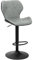 EUGAD 1X Barhocker Barstuhl Bistrohocker Tresenhocker Retro höhenverstellbar und drenbar mit Rückenlehne aus Kunstleder Stahl, Grau, 0664BY-1