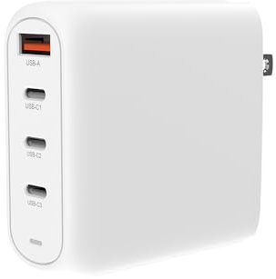 Creative 100 W GaN Charger 4-Port USB GaN Charger Wall con PPS, PD 3.0, e QC 4.0+ per telefoni e computer portatili, una presa CA UE intercambiabile inclusa