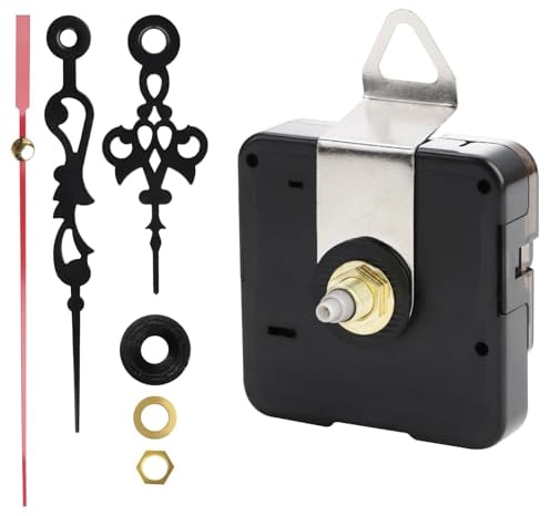 Meccanismo Orologio da Parete al Quarzo, Meccanismo di Movimento dell'Orologio Coppia Elevata Meccanismo Orologio Silenzioso Kit Orologio Fai da Te Con 1 Set Lancette