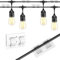 30 Stück Kabelhalter, Outdoor Kabel Clips Kabelführung Organizer Kabelclips Selbstklebend Kabelklemmen Kabelmanagement Dekoration Haken Draht Halter für Kabelbefestigung Lichterkette - Transparent