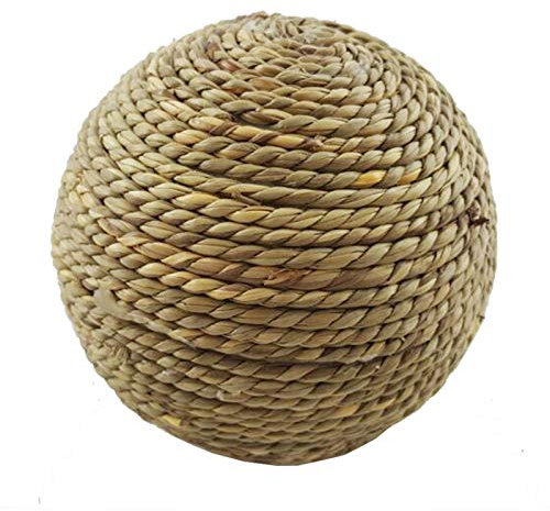 Juguetes para Conejos, Juguetes para Masticar Conejos, Bolas de Hierba y Juguetes masticables rodantes, Pequeños Animales Bola para Masticar, Natural Bola de Hierba