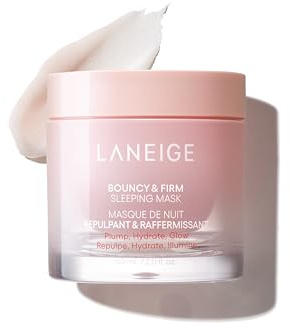 LANEIGE Bouncy and Firm Sleeping Mask: Revitalize, Smooth, Peony & Collagen Complex, Barrier-Boosting Hydration