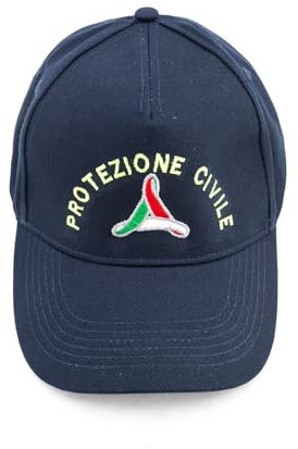 MGP SPORTSWEAR CAP02 Cappello cap Berretto Cappellino Protezione Civile Ricamo Diretto Canvas Blu