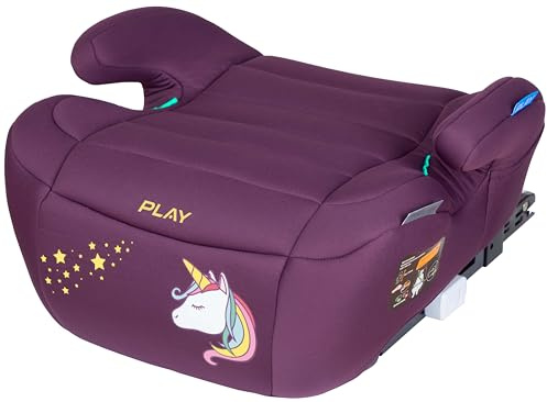 Play, Kindersitzerhöhung Three Fix I Größe von 6-12 Jahren oder 125-150 cm mit und ohne Isofix, extra bequem, Unicorn