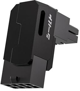 EZDIY-FAB Shield Series 8-Pin PCIe GPU Power Adapter,90-Degree Angled Connector, Aluminum Design for Graphics Cards – Standard Type,Black-1 Pack