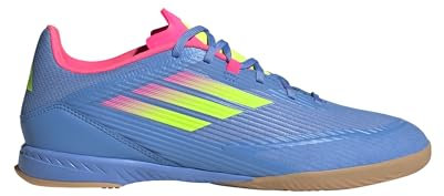 adidas Unisex F50 League IN Fußballschuh Blue Fusion/Lucid Lemon/Lucid Pink 44 2/3