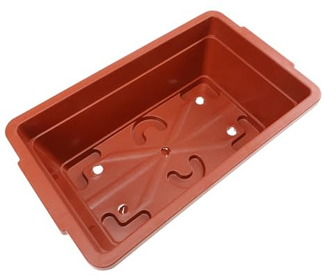 BEBEMOKO 5pièces Pots De Plantes Rectangulaires Plastique Lot Drainage pour Fleurs Et Légumes pour Balcon Jardin Et Décoration Intérieur