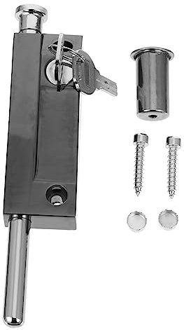 OSALADI Cerradura De Pestillo De Piso Para Puerta De Madera Cerradura Automática De Aleación De Zinc Para Cerrar Puertas Giratorias De Forma Segura