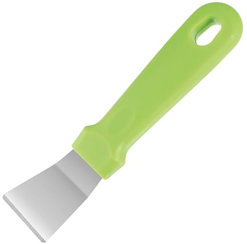 Cleaning Scraper, 2PCS Stainless Steel Scrapers Tool None-Scratches Kitchen Scraper for Stoves Microwave Ovens Induction Hob (Green)