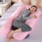 VASSVIO Pregnancy Pillow, U Shaped Maternity Pillow for Sleeping, Machine Washable Maternity & Body Pillows Full Body Support for Back, Legs, Belly, Hips for Pregnant Women 145x70cm (Pink)