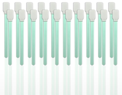 QZKJQDD 50 Stück Reinigungsstäbchen, Schaum Mini Putzstab, Rechteck Wattestäbchen Lang, Fusselfreie, alkoholhaltige Reinigungsstäbchen, Zur Reinigung des Tintenstrahldruckkopfs, der Kamera Usw