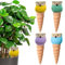 Shyllin Cône en Argile Goutte à Goutte, Ollas Terre Cuite à Planter 4Pcs, Hiboux Arrosoir Plante Interieur, Arrosage Goutte Automatique pour Plante, Globes Arrosage Plantes, Distributeur Eau Plante