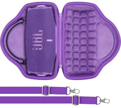 Aenllosi pour Enceinte Bluetooth JBL Charge 6, étui de Voyage Rigide avec Sangle d'épaule, Violet, étui Uniquement