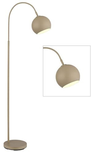 Stehleuchte Bogenstehlampe Stehlampe Beistellleuchte Standleuchte Bogenlampe Wohnzimmer, Metall, 1x E27 LED, LxBxH 46x25x150 cm