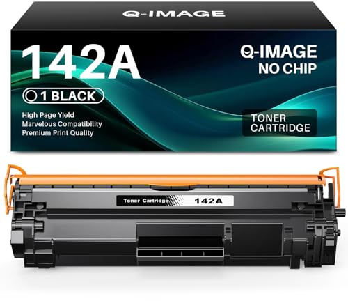 Q-image 142A Toner Kein Chip Tonerkartusche Kompatible für HP 142A Schwarz W1420A Toner für HP LaserJet MFP M140w Toner M110w M110 MFP M140 MFP M139w M139 W1420A W1420X (1 Schwarz)