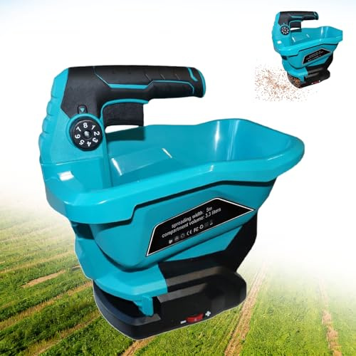 Ayolofei Fertilizzante per batteria Makita da 18 V (senza batteria), portatile, con regolazione della velocità a 6 livelli, con regolazione dell'angolo di 8 livelli, fino a 800 m²