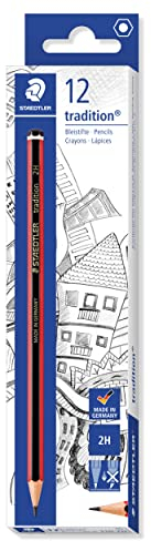 STAEDTLER 110 Tradition Bleistift Zedernholz 2H 12 Stück