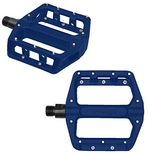 Wellgo B087U 9/16 Alloy Platform BMX/ATB Bike Pedals - Blue