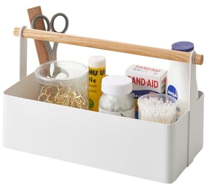 YAMAZAKI Tosca Aufbewahrungsbox, Stahl, Weiß, L