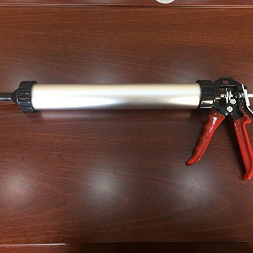 TopSer 1.6 Ib Manual Sausage Pack Caulking Gun,Caulking Gun with Aluminum Barrel,390 mm Sausage Rubber,26:1 Thrust for Home Decoration,Adhesive Construction Industry,Hardware Tools