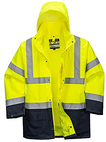 Portwest Winter Warnschutz Jacke 5-in-1, Größe: XXXL, Farbe: Gelb/Marine, S766YNRXXXL