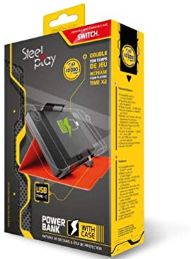 Batterie Externe 10.000 mAh pour Nintendo Switch - Powerbank + Etui de Protection - rouge