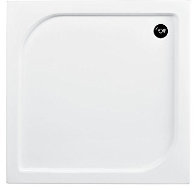 VBChome plato de ducha cuadrado 80x80 cm Oskar delantal acrílico integrado + pies + desagüe plato de ducha fi 50 para cabina de ducha plana