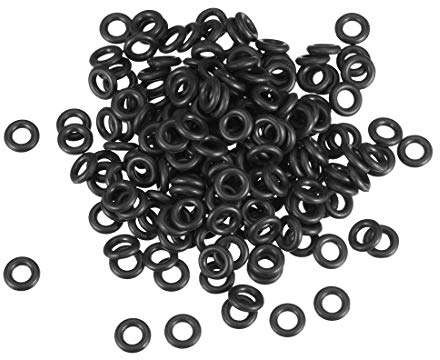 sourcing map 200 Stück O-Ring Dichtungen 4 mm x 8 mm x 2 mm Metrische Nitrilkautschuk Gummidichtung Dichtungsring für Sahnespender Pumpe Schnellkupplung Ersatzdichtung Umfülladapter