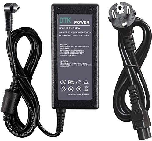 DTK Chargeur 19V 2,37A 45W Alimentation pour Ordinateur Portable pour Acer Aspire ChromeBook AC Adaptateur Connecteur【3.0 * 1.1mm】