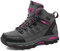 WOWEI Scarpe da Escursionismo Arrampicata Sportive All'aperto Traspiranti Trekking Sneakers da Donna Uomo,8019 Grigio Rosa Rossa,39 EU