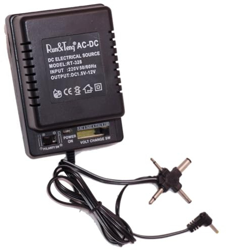 Trade Shop - TRASFORMATORE Alimentatore Corrente Universale 500mA da 1.5V A 12V AC DC