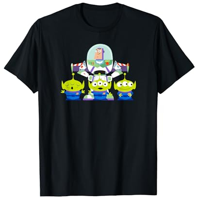 Disney Pixar Toy Story 4 Buzz Lightyear and Aliens T-Shirt T-Shirt