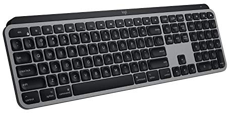 Logitech Chiavi MX per Mac, Tastiera da Ufficio, Alluminio Nero, Taglia Unica
