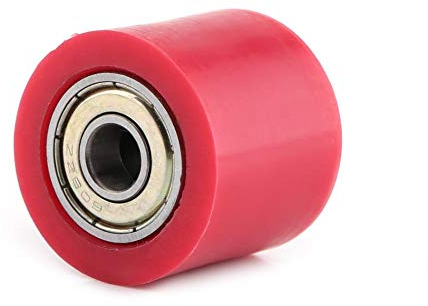 10mm chain roller, kettenrolle motorrad, Kettenrolle Spannrolle Radführung 10mm Antrieb Kettenrolle Rollenschlitten Spanner Radführung für Street Bike Motorrad ATV (Rot)