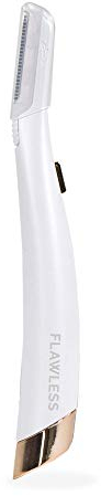 Finishing Touch Flawless Dermaplane Glow, Original-Peeling und Gesichtshaar-Epilierer, Entfernt Pfirsichflaum und hilft das Erscheinungsbild feiner Linien zu reduzieren