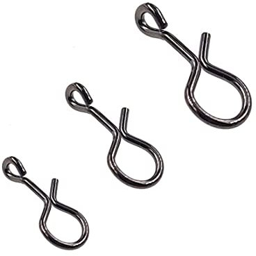unclesportinfof Fast Fly Fishing Snaps Stainless Steel No Knot Fast Flies Hook Snaps Quick Easy Lure Change Clips for Flies Jigs Lures Pack of 100 (S-5mm/0.2-100PCS)