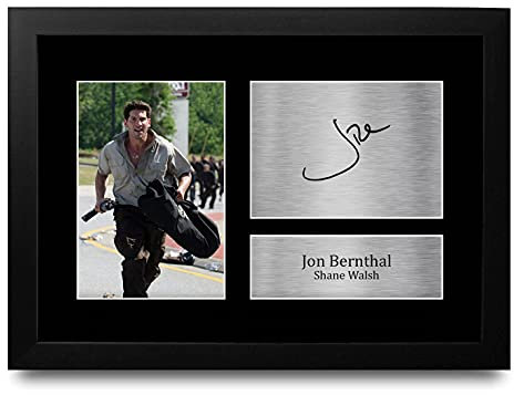 HWC Trading FR A4 Jon Bernthal The Walking Dead Shane Walsh - A4 Framed Geschenke Gedruckt Signiert Autogramm Bild Für Fernsehen Zeigen Fans