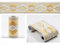 GouieRylin Bordure Frise papier peint Jaune Européen Décoration murale amovible Frise Murale Bordure de Tableau d'Affichage Découpée Autocollant imperméable en PVC Plinthe 10cm X 900cm
